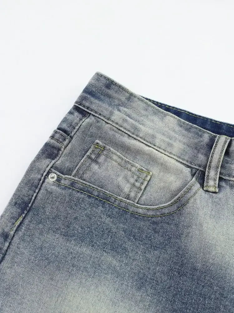 Men's Wide Leg Denim Jeans