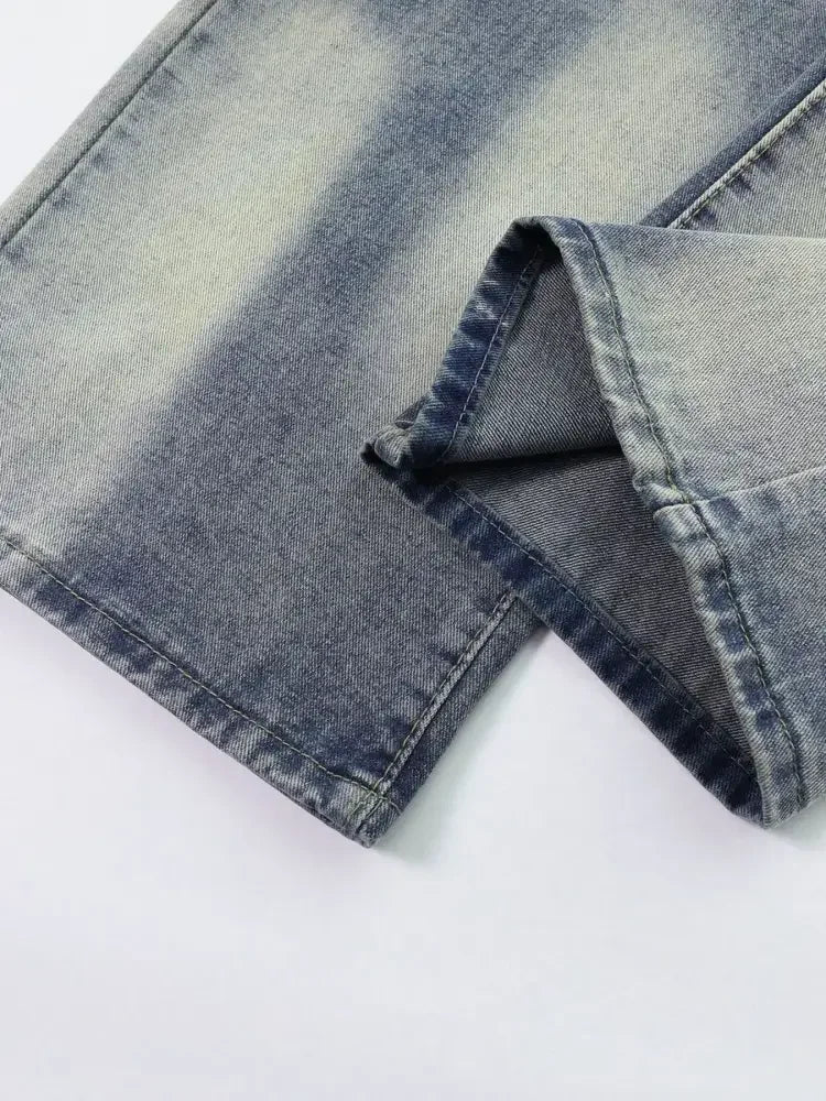 Men's Wide Leg Denim Jeans