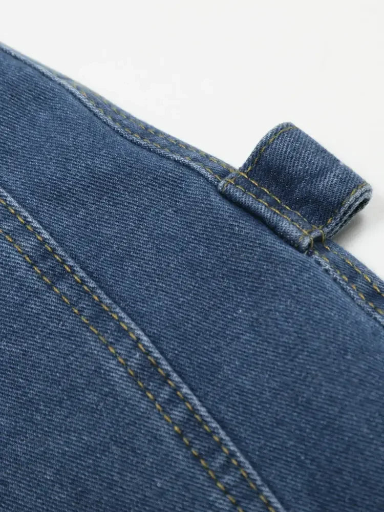 Men's Wide Leg Denim Shorts