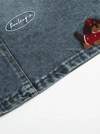 Men's Wide Leg Denim Shorts
