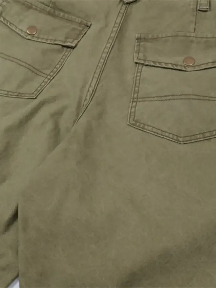 Men's Wide Leg Denim Shorts