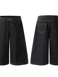Men's Wide Leg Denim Shorts