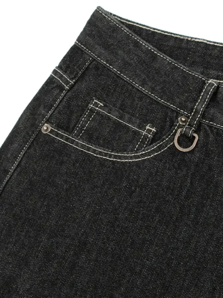 Men's Wide Leg Denim Shorts
