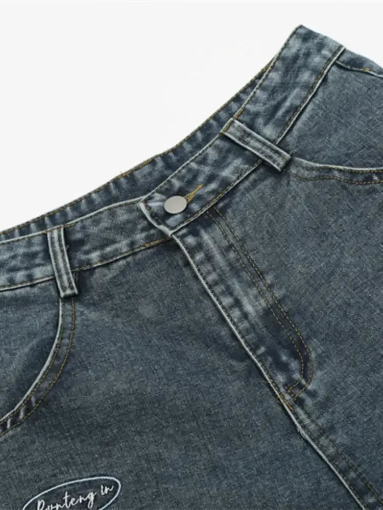 Men's Wide Leg Denim Shorts