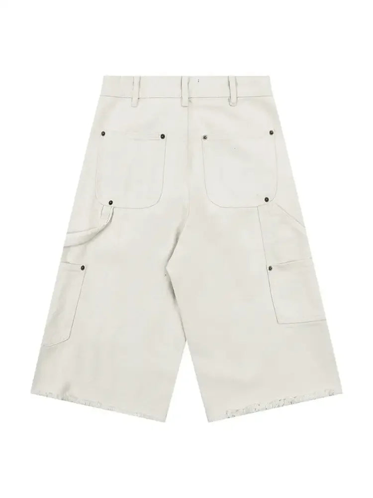 Men's Wide Leg Denim Shorts