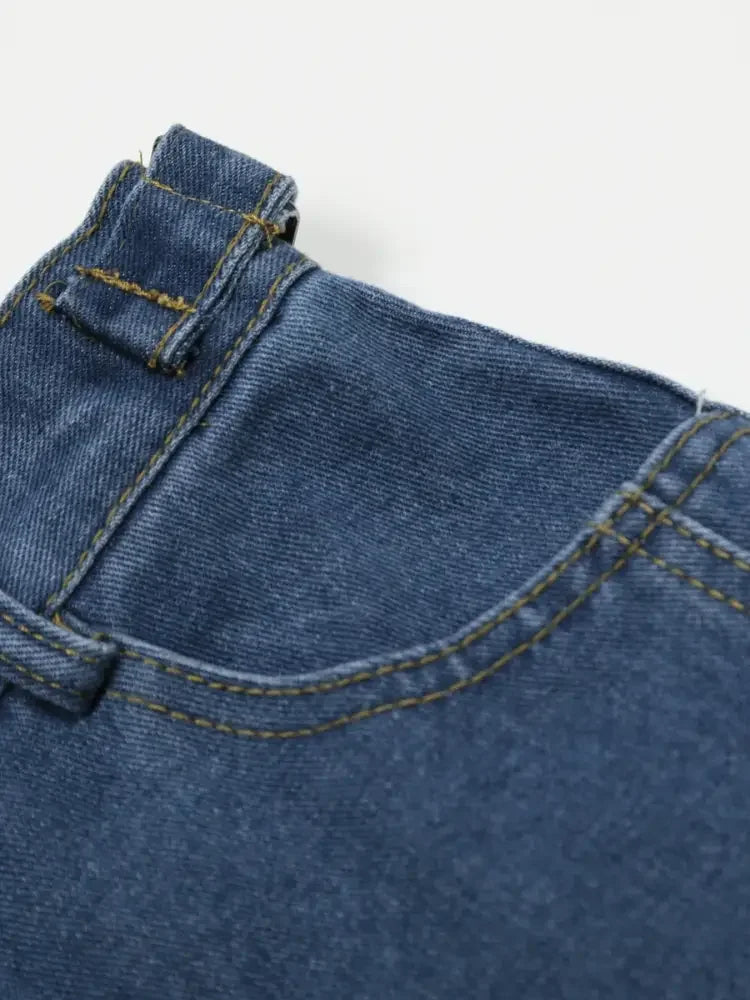 Men's Wide Leg Denim Shorts