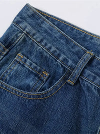 Men's Wide Leg Denim Shorts