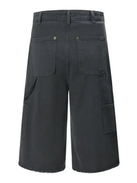 Men's Wide Leg Denim Shorts