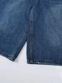 Men's Wide Leg Denim Shorts