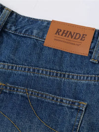 Men's Wide Leg Denim Shorts