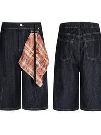 Men's Wide Leg Denim Shorts