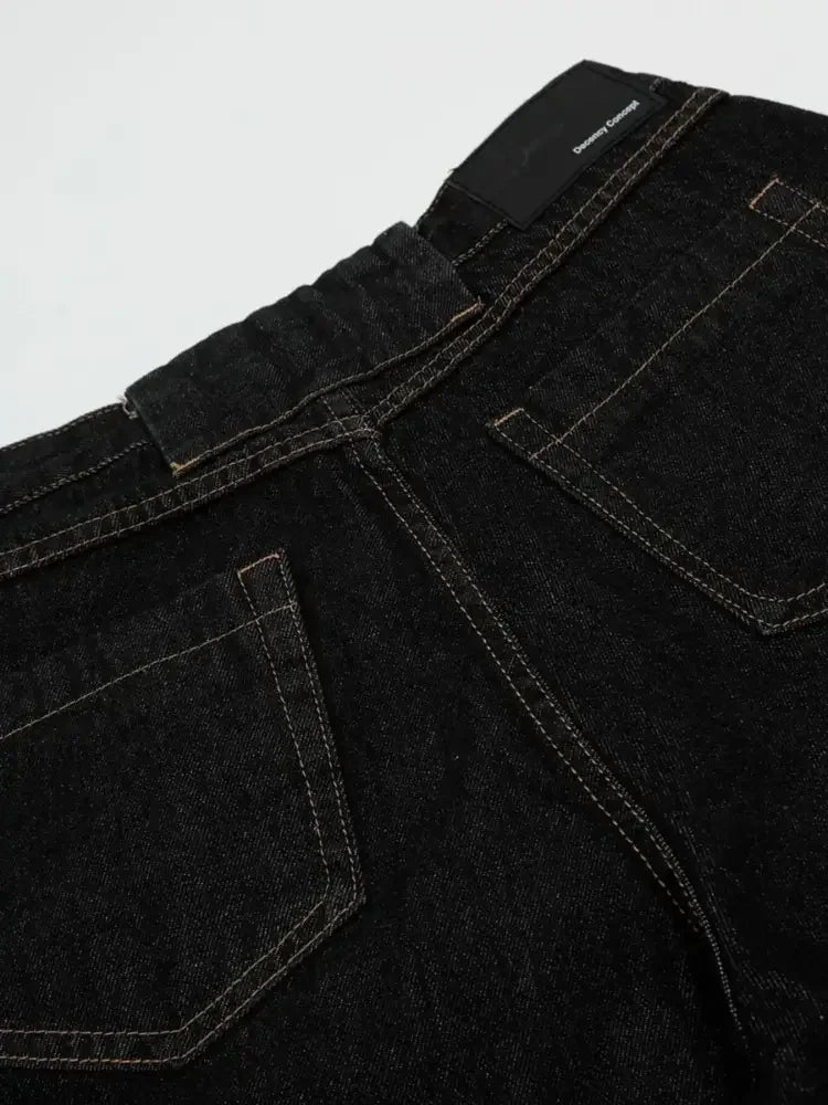 Men's Wide Leg Denim Shorts