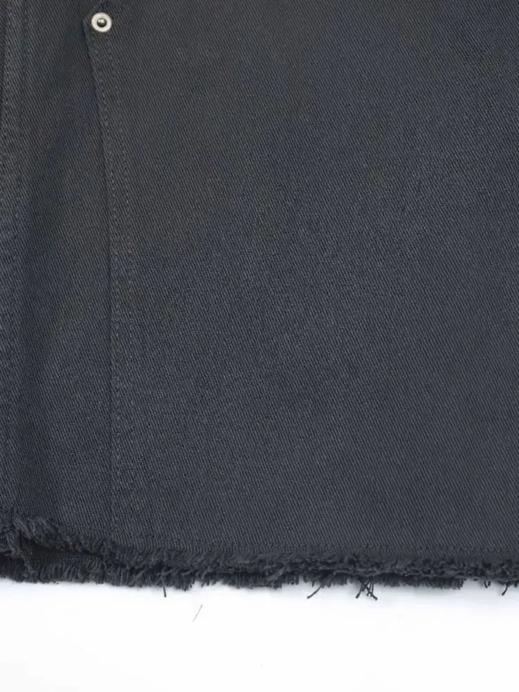 Men's Wide Leg Denim Shorts