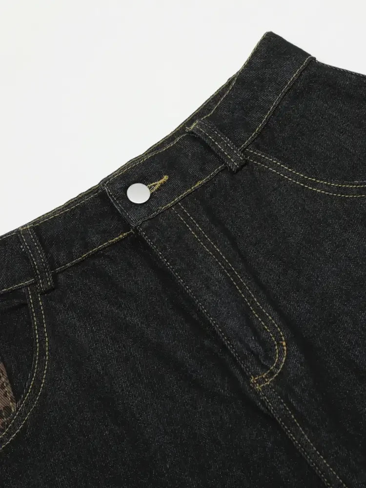 Men's Wide Leg Denim Shorts