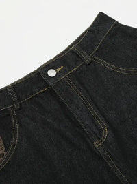 Men's Wide Leg Denim Shorts