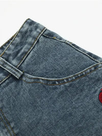 Men's Wide Leg Denim Shorts