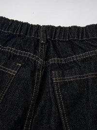 Men's Wide Leg Denim Shorts