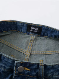Men's Wide Leg Denim Shorts