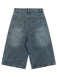 Men's Wide Leg Denim Shorts