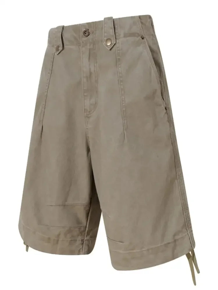 Men's Wide Leg Denim Shorts