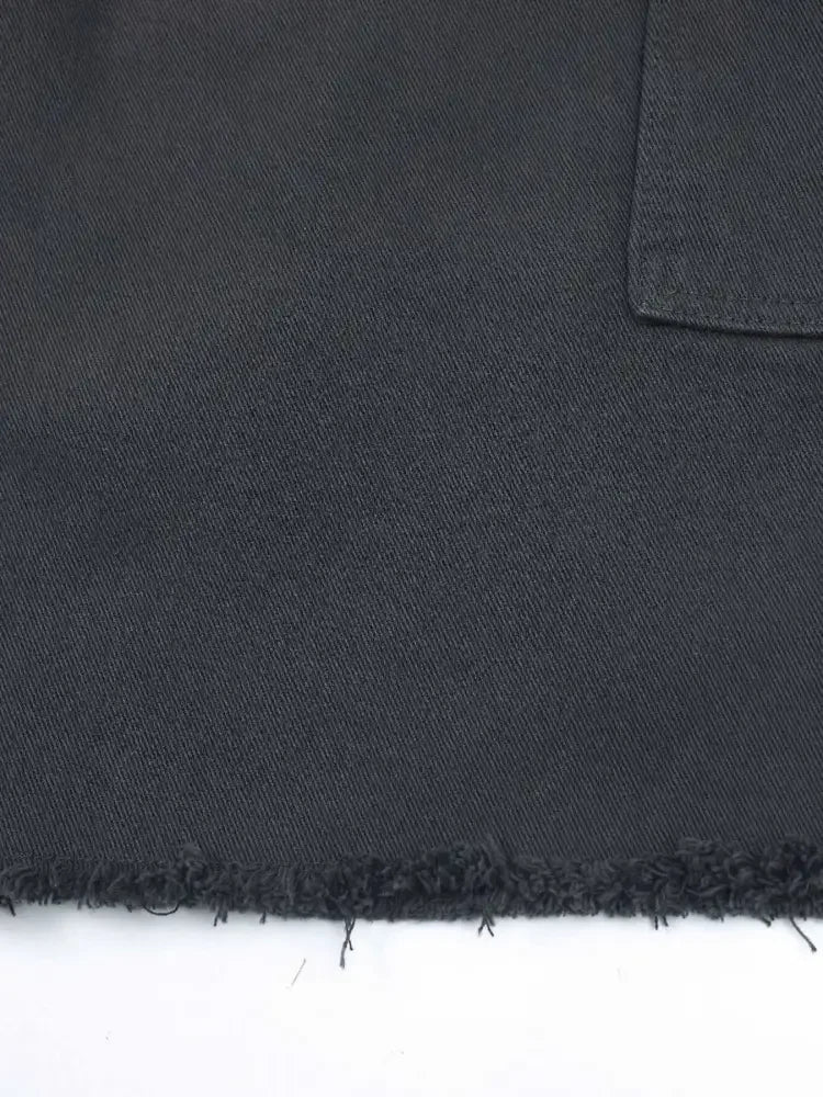 Men's Wide Leg Denim Shorts