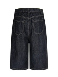 Men's Wide Leg Denim Shorts