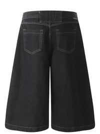 Men's Wide Leg Denim Shorts
