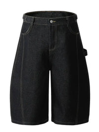 Men's Wide Leg Denim Shorts