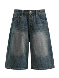 Men's Wide Leg Denim Shorts