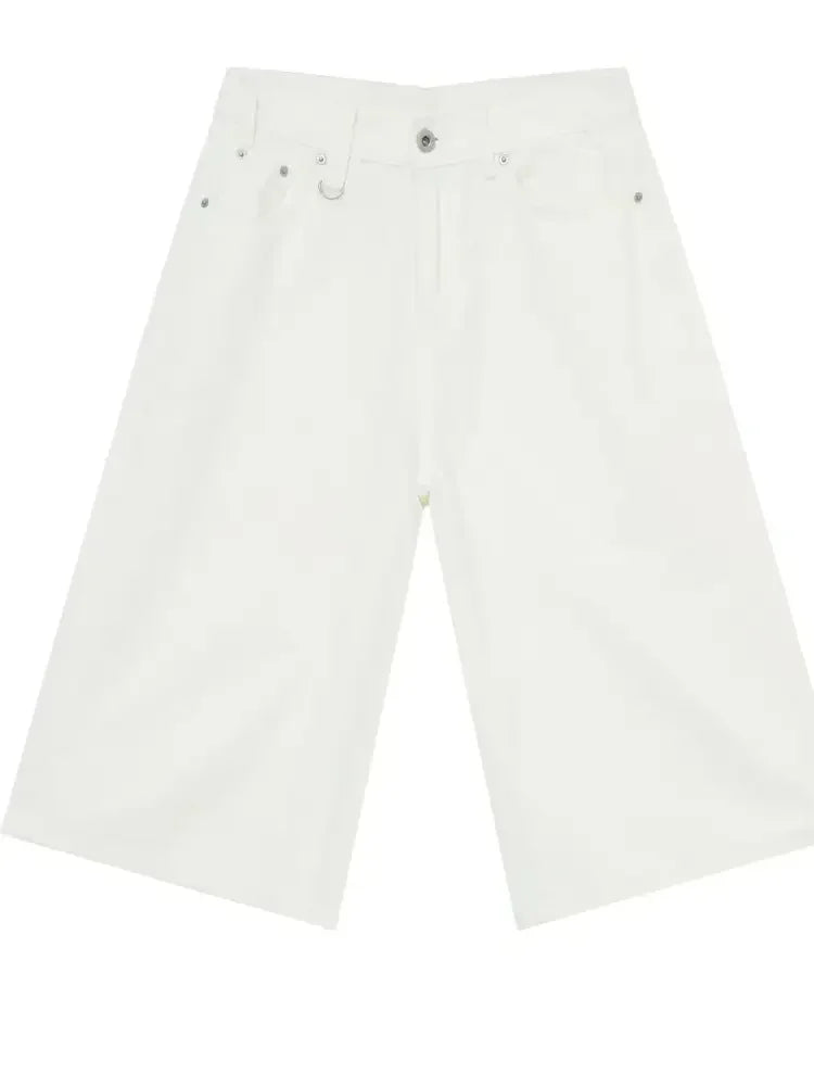 Men's Wide Leg Denim Shorts