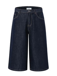 Men's Wide-Leg Denim Shorts