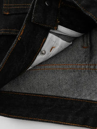 Men's Wide Leg Denim Shorts with Embroidered Pocket Detail