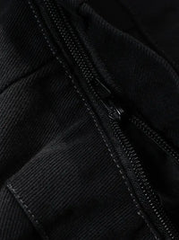 Men's Wide Leg Detachable Cargo Jeans with Multi-Pockets