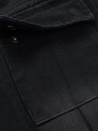 Men's Wide Leg Detachable Cargo Jeans with Multi-Pockets