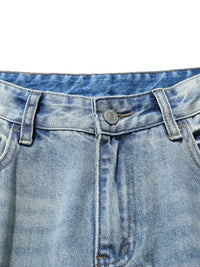 Men's Wide Leg Distressed Jeans