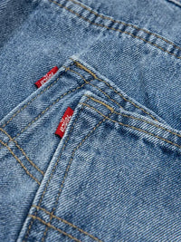 Men's Wide Leg Frayed Seam Jeans