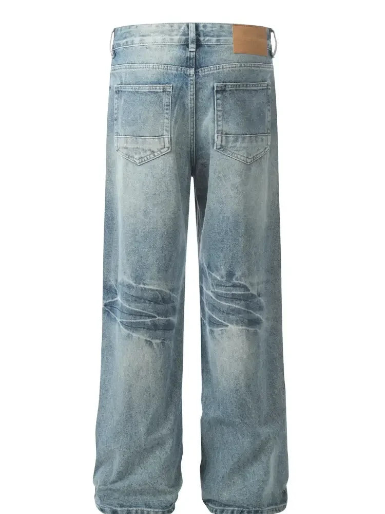 Men's Wide Leg High Waist Jeans