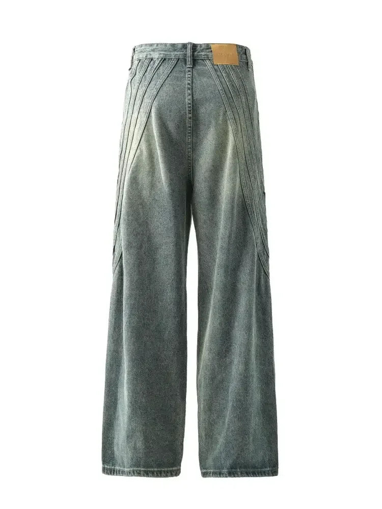 Men's Wide-Leg High-Waist Jeans