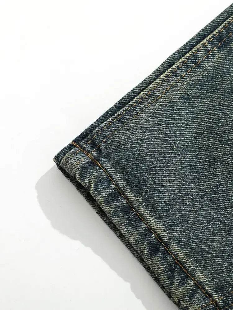 Men's Wide-Leg High-Waist Jeans