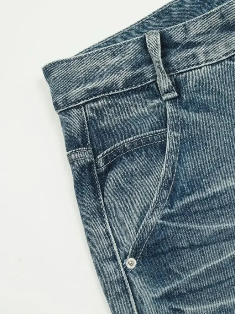 Men's Wide Leg High Waist Jeans