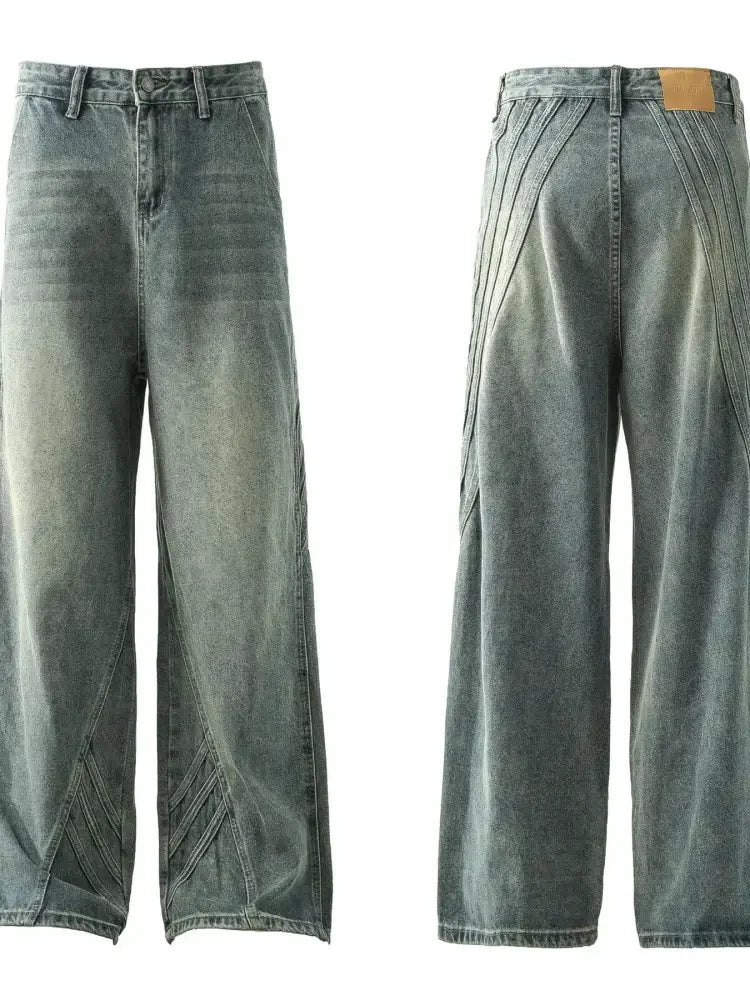 Men's Wide-Leg High-Waist Jeans