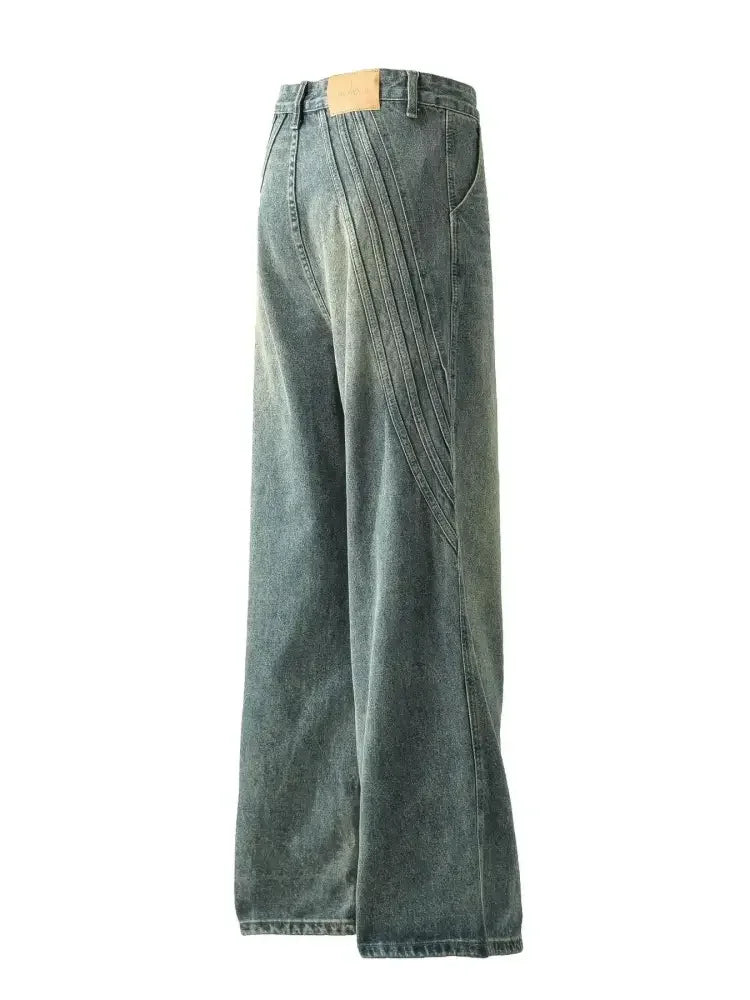 Men's Wide-Leg High-Waist Jeans