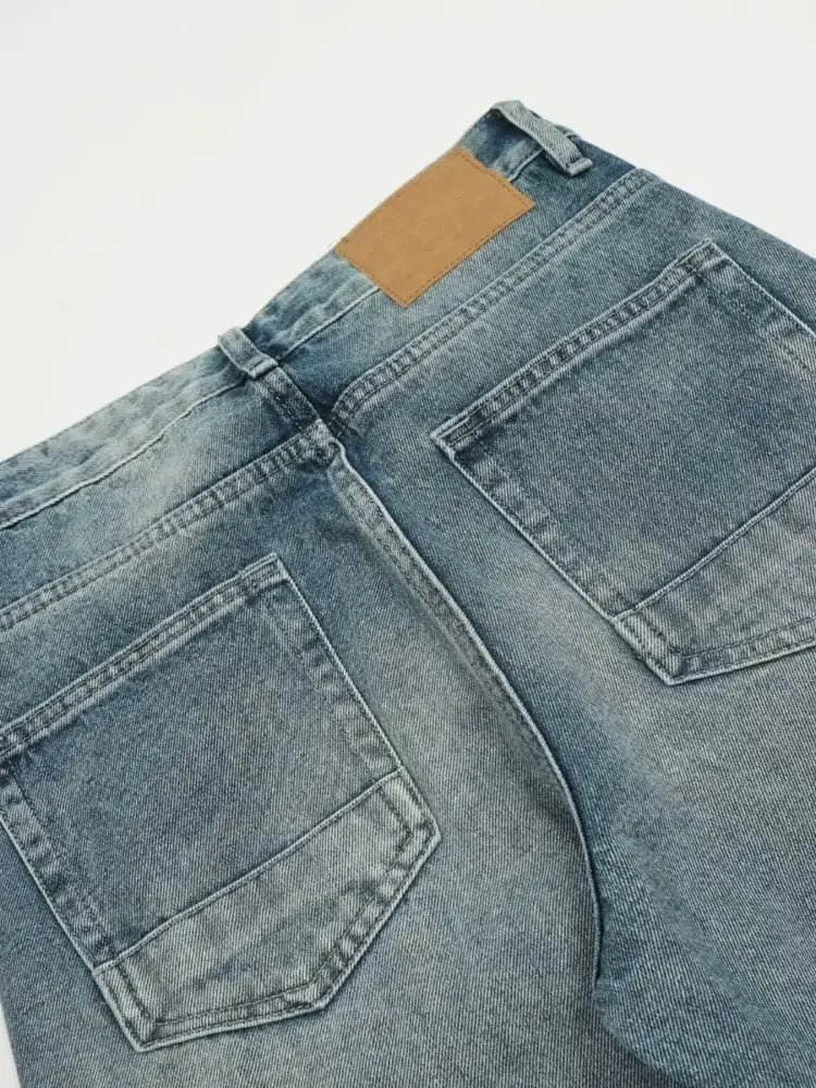 Men's Wide Leg High Waist Jeans