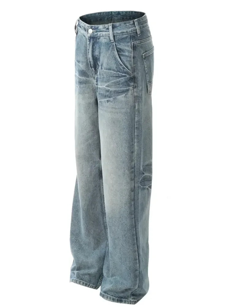Men's Wide Leg High Waist Jeans
