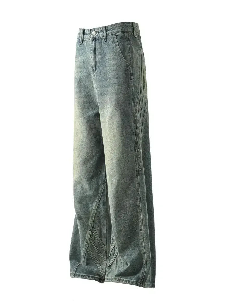Men's Wide-Leg High-Waist Jeans