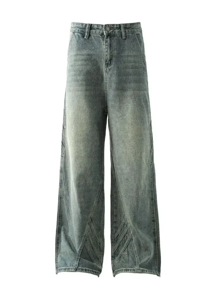 Men's Wide-Leg High-Waist Jeans