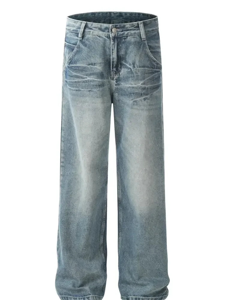 Men's Wide Leg High Waist Jeans