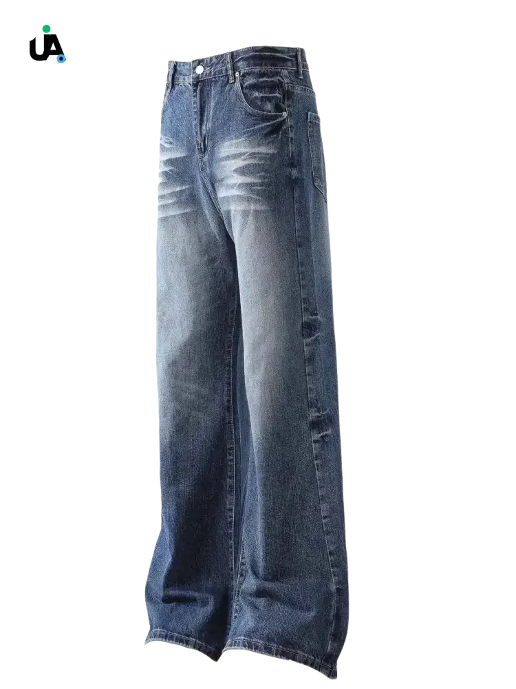 Men's Wide Leg High Waist Jeans