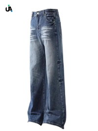 Men's Wide Leg High Waist Jeans