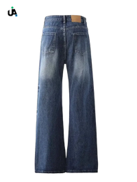 Men's Wide Leg High Waist Jeans